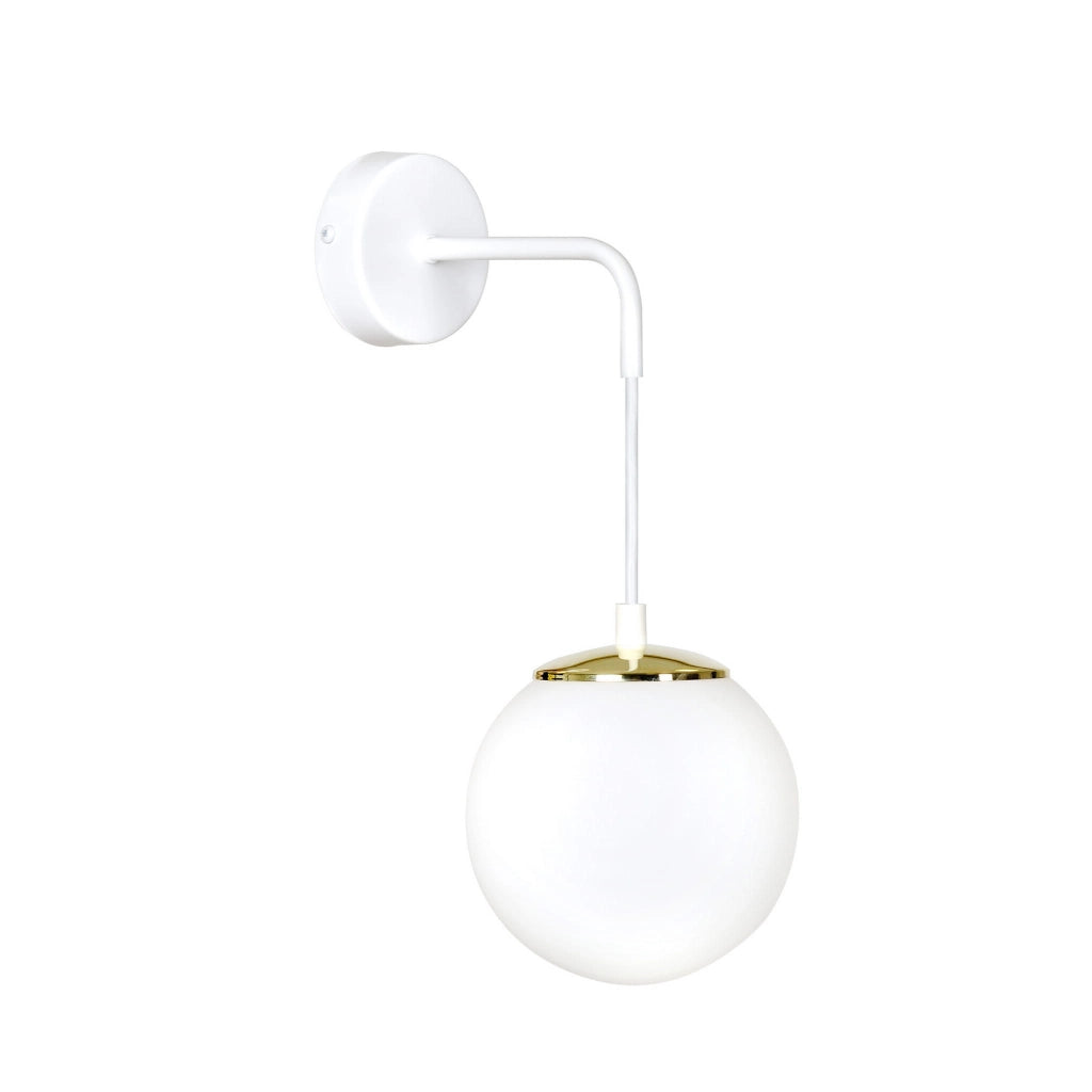 Applique da parete Emibig OGNIS bianco oro vetro 1xE14