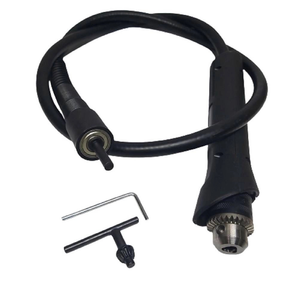 Trade Shop - Albero Prolunga Flessibile Per Trapano 130 Cm Con Mandrino A Cremagliera -