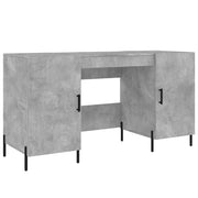 Scrivania tavolo postazione di lavoro mobile per computer studio 140 x 50 x 75 cm legno ingegnerizzato grigio 02_0023838