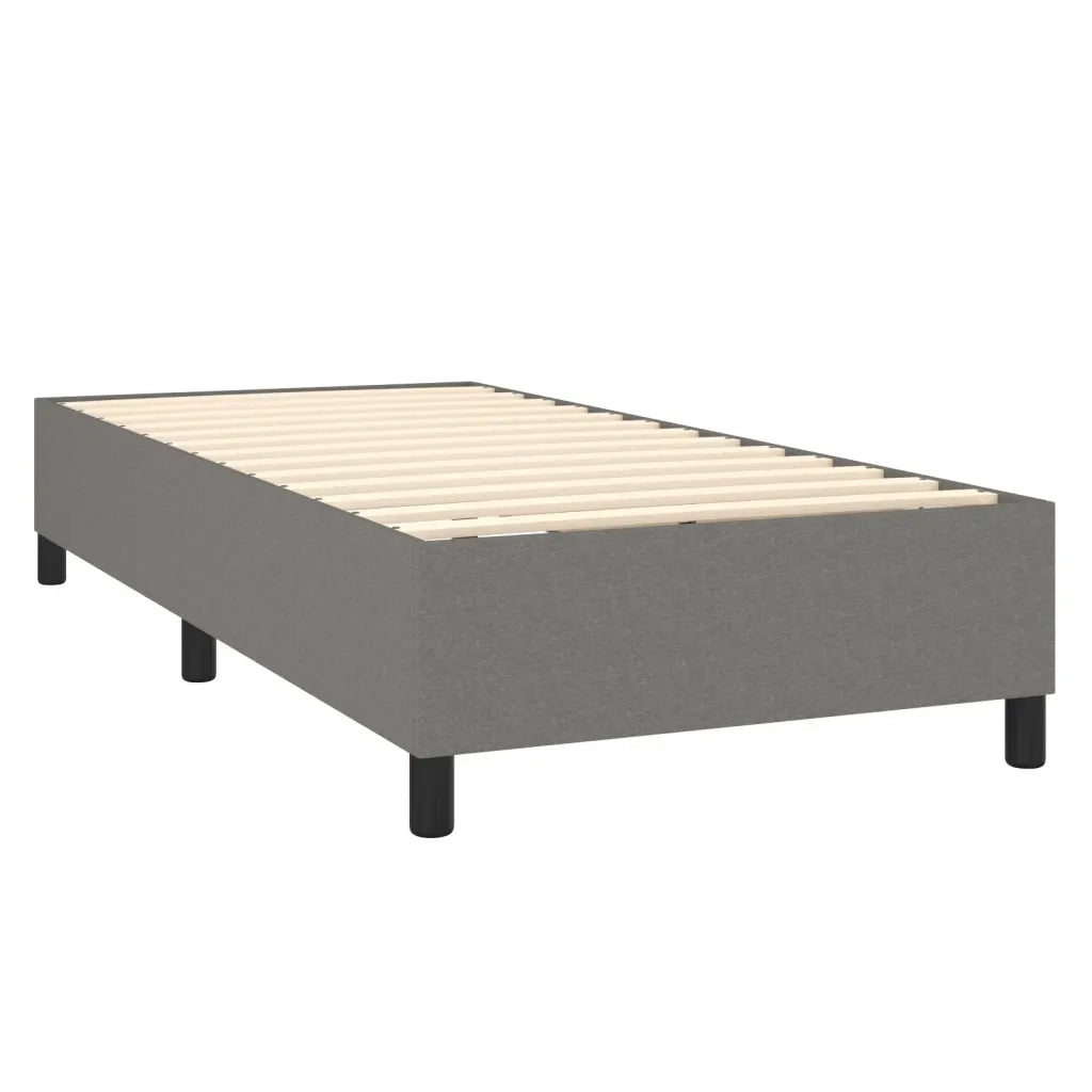 Giroletto a Molle con Materasso Grigio Scuro 90x200 cm Tessuto 3131322