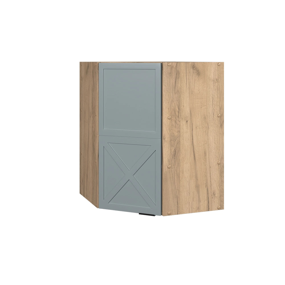 Mobile angolare da cucina Fame-Line Blu-grigio chiaro/Rovere dorato 57 cm Vicco