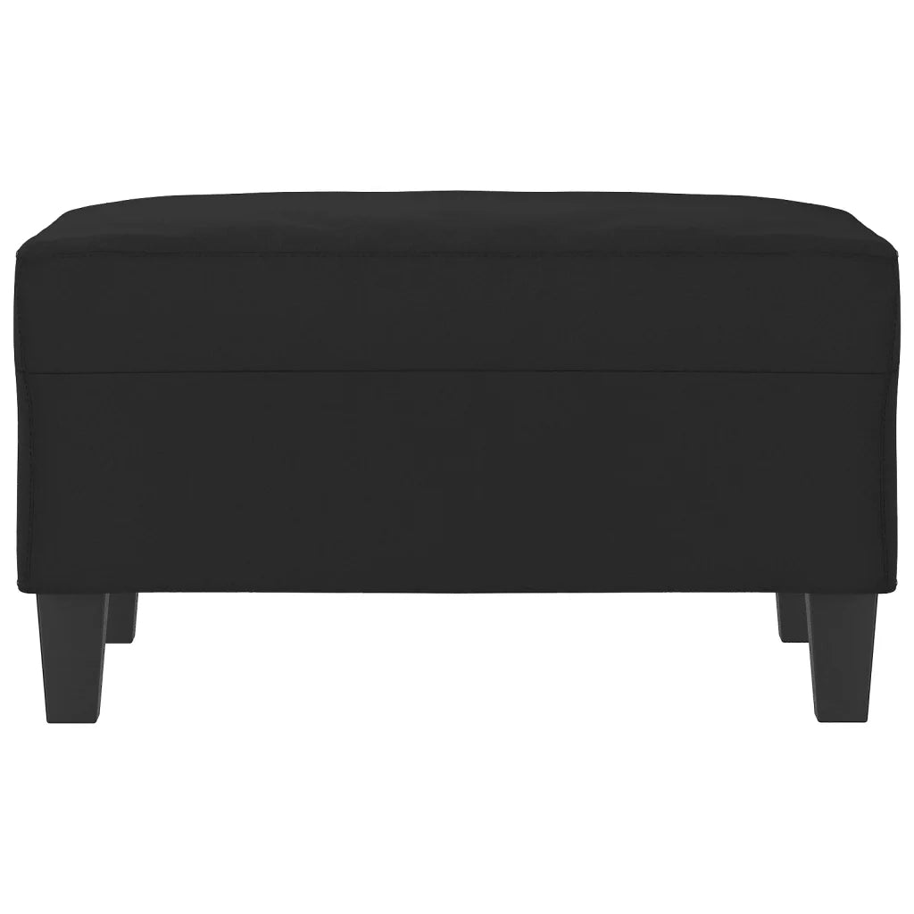 Poggiapiedi Nero 70x55x41 cm in Tessuto Microfibra 349364