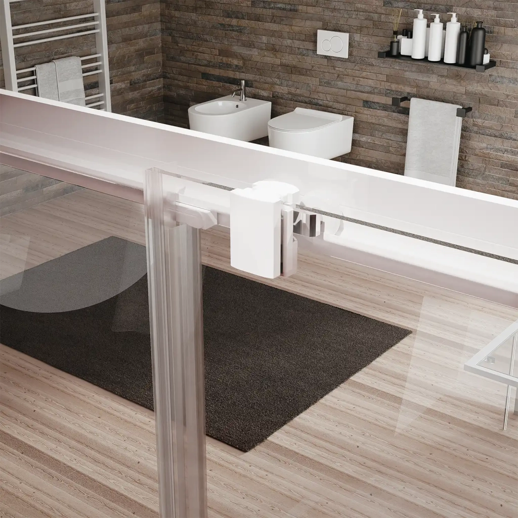 Box Doccia Nicchia 100 cm Apertura Scorrevole Vetro Temperato 4mm trasparente  | Maiorca