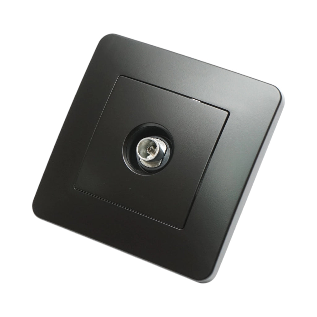 Presa TV da incasso nera PC 80x80mm