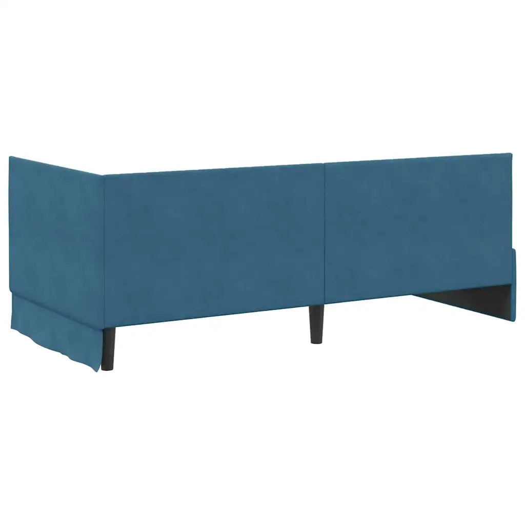Struttura Letto Angolare con Materasso 2 pcs Blu Velluto 3393807