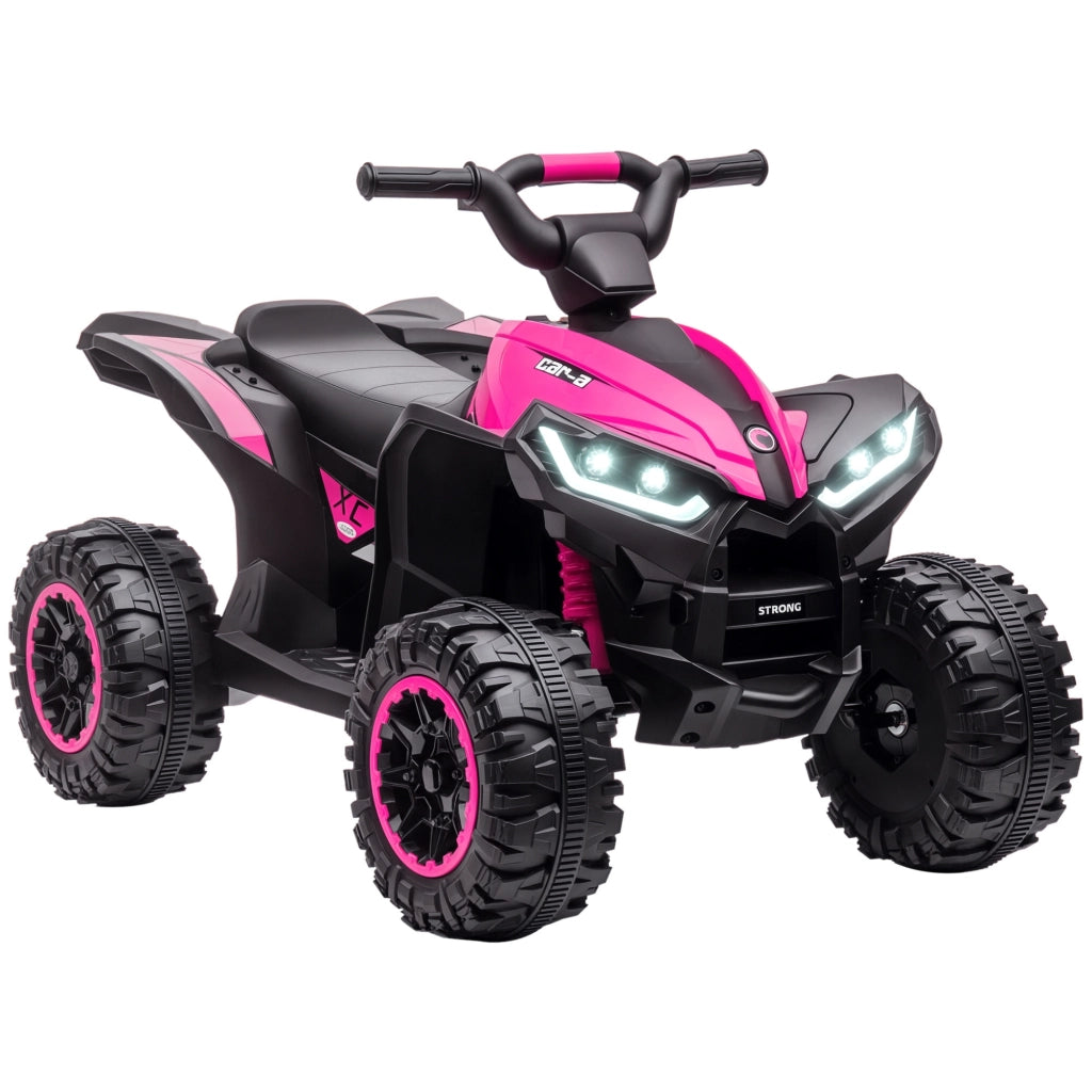 Quad Elettrico per Bambini ¨C Minimal ¨C Nero e Rosa, Metallo e PP, 12V
