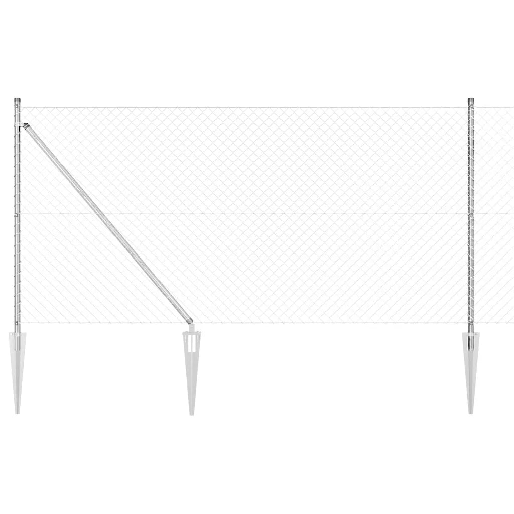 Palo della recinzione | Pannello per recinzione Argento 10 x 1 m (rete 40 x 40 mm)