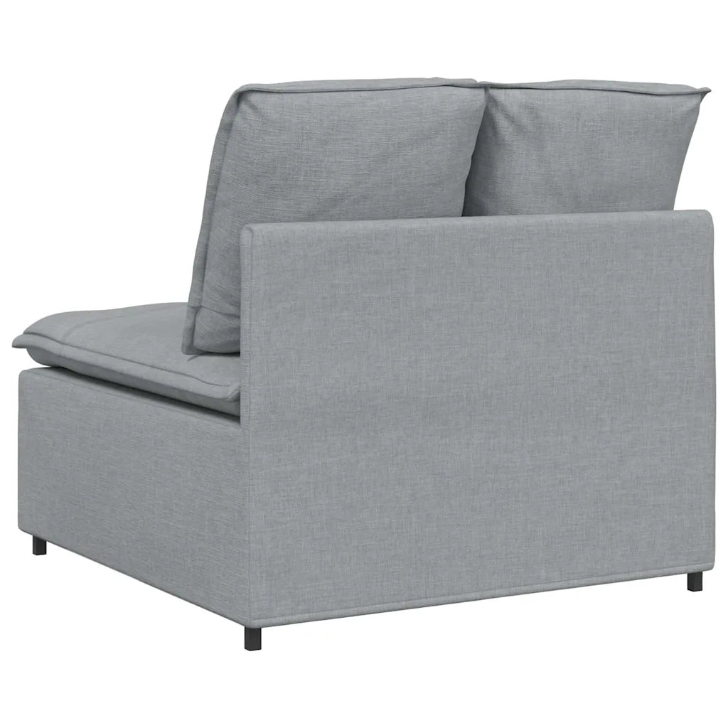 Modulo Centrale Divano Modulare con Cuscini Grigio Chiaro 100cm 779615