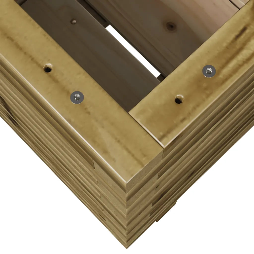 Fioriera da Giardino-Vaso da Esterno 40x40x49,5 cm in Legno di Pino Impregnato
