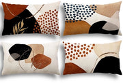 Set di 4 Copricuscini Decorativi in Lino 40x60 cm Moderni per Divano, Soggiorno e Sdraio A092