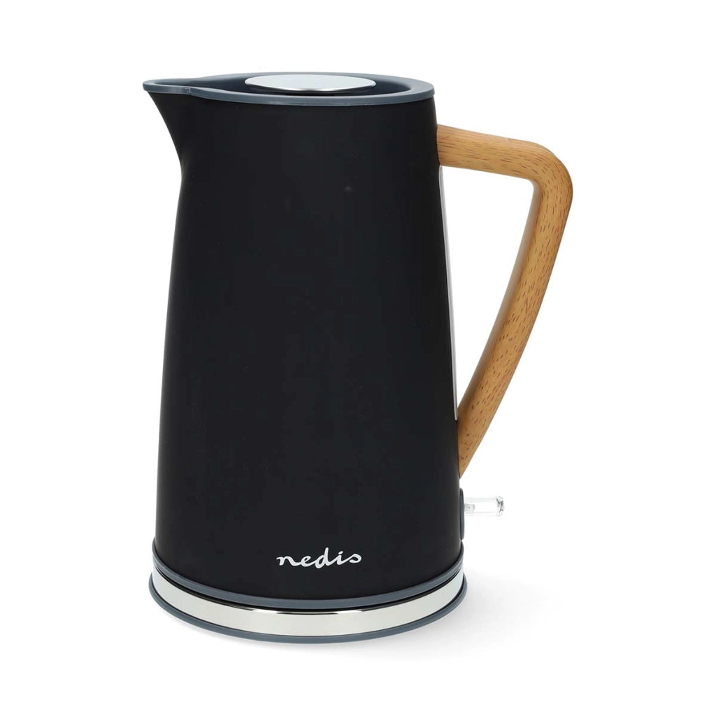 Bollitore elettrico Soft Touch da 1,7 l 2200 W con regolatore Strix Nero Nedis