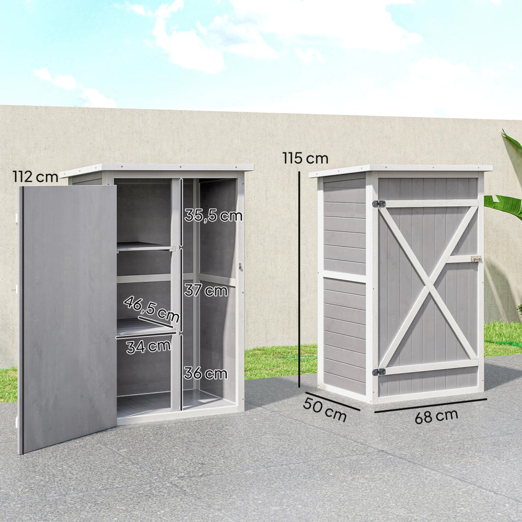 Casetta da giardino portattrezzi ¨C Xylo ¨C grigio 75x56x115cm metallo