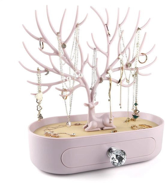 Display per Ornamenti con Caricatore e Luci a Sospensione per Accessori da Donna