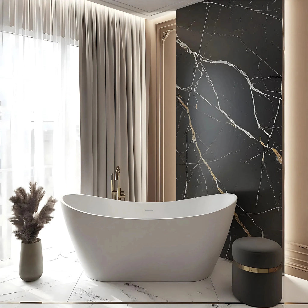 Vasca Bagno Da Terra Rea Ferrano 170 Copritappo bianco