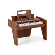 Tastiera per pianoforte per bambini a 25 tasti 38 x 23 x 27 cm modalità educativa regolabile atmosfera accogliente MDF marrone 20_0018054