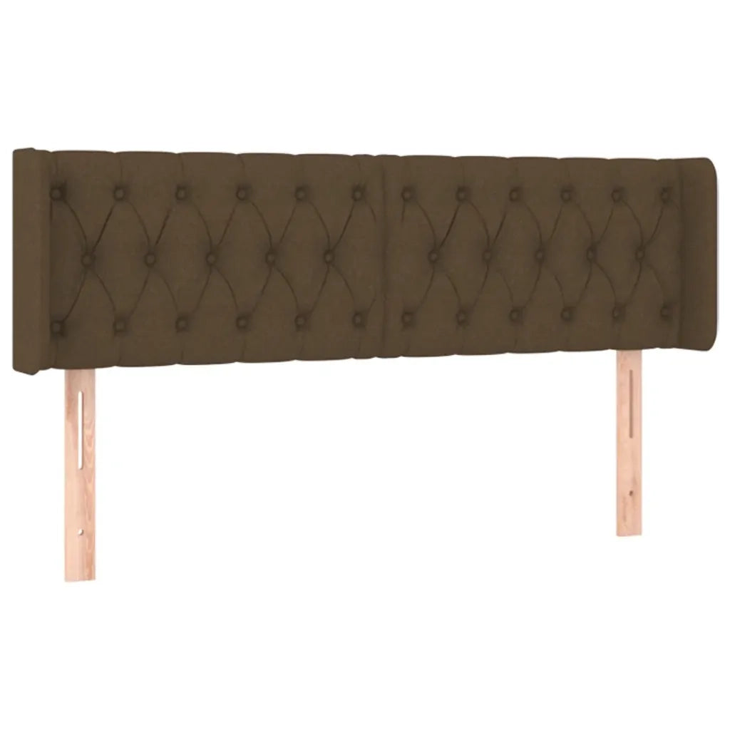 Testiera a LED Marrone Scuro 163x16x78/88 cm in Tessuto 3123581