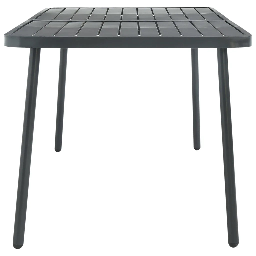 Set Mobili da Pranzo per Giardino 7 pz in Acciaio Grigio Scuro 3074477