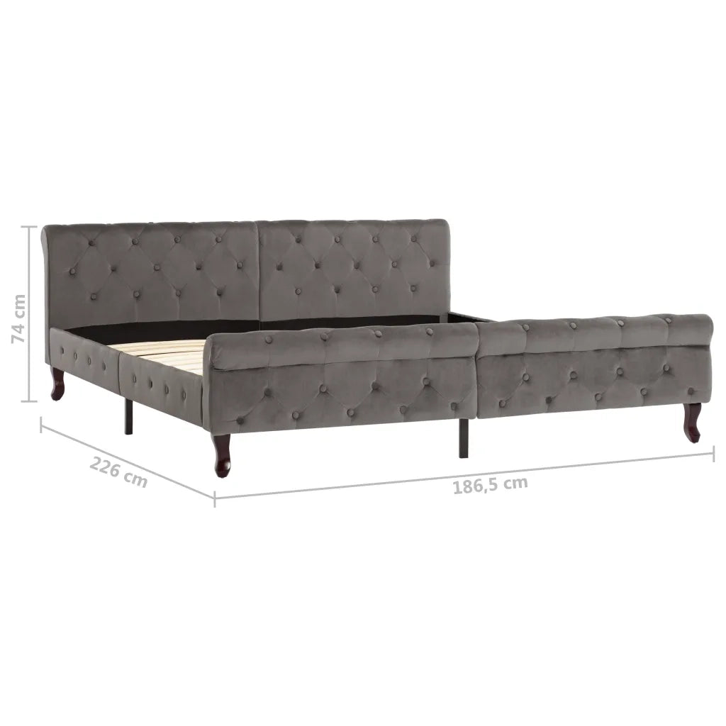 Giroletto Grigio in Velluto 180x200 cm 288562