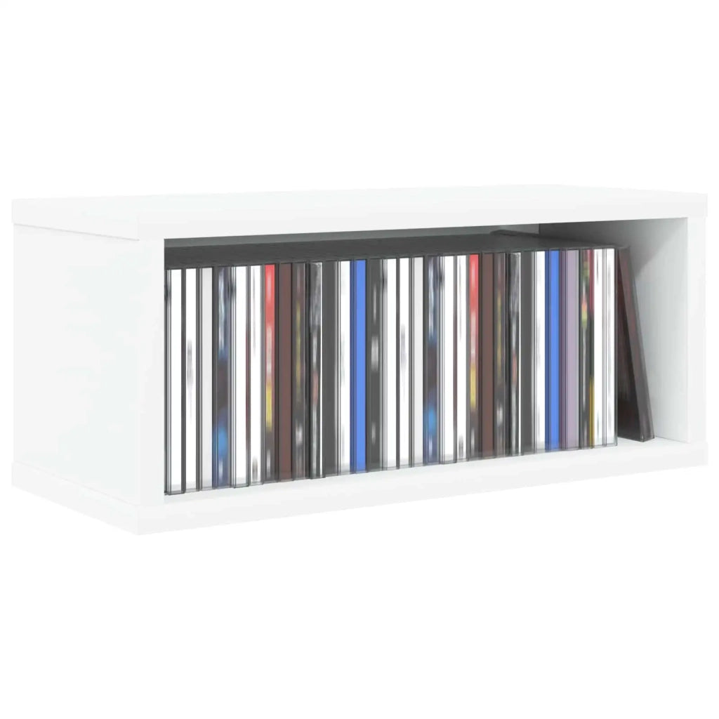 Rack per Stoccaggio CD Bianco 40 x 17 x 17 cm 8012706
