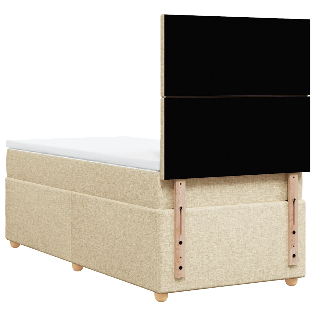 Giroletto a Molle con Materasso Crema 90x200 cm inTessuto 3291161