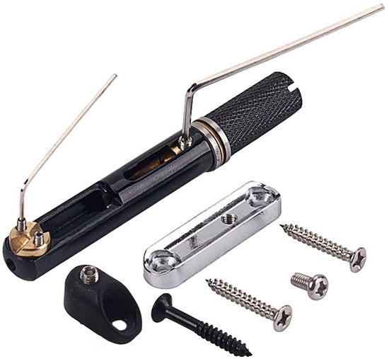 Ponte per chitarra - Senza manico - Ideale per musicisti - Nero - Ponte per chitarra singolo - Perfetto per 6 corde - Adatto per chitarre elettriche...