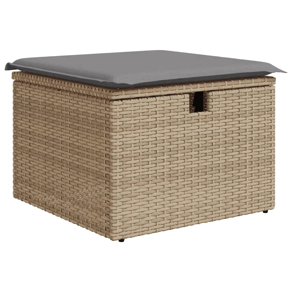 Set Divano da Giardino 8 pz con Cuscini Beige in Polyrattan 3325435