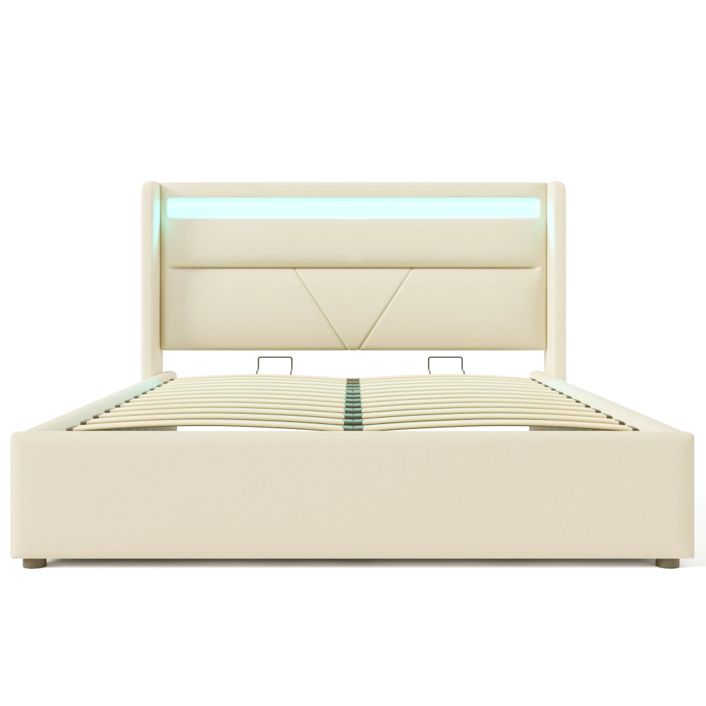 letto imbottito pu bianco 160x200 cm