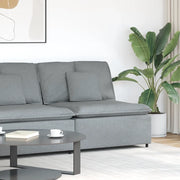 Modulo Centrale Divano Modulare con Cuscini Grigio Chiaro 100cm 779615