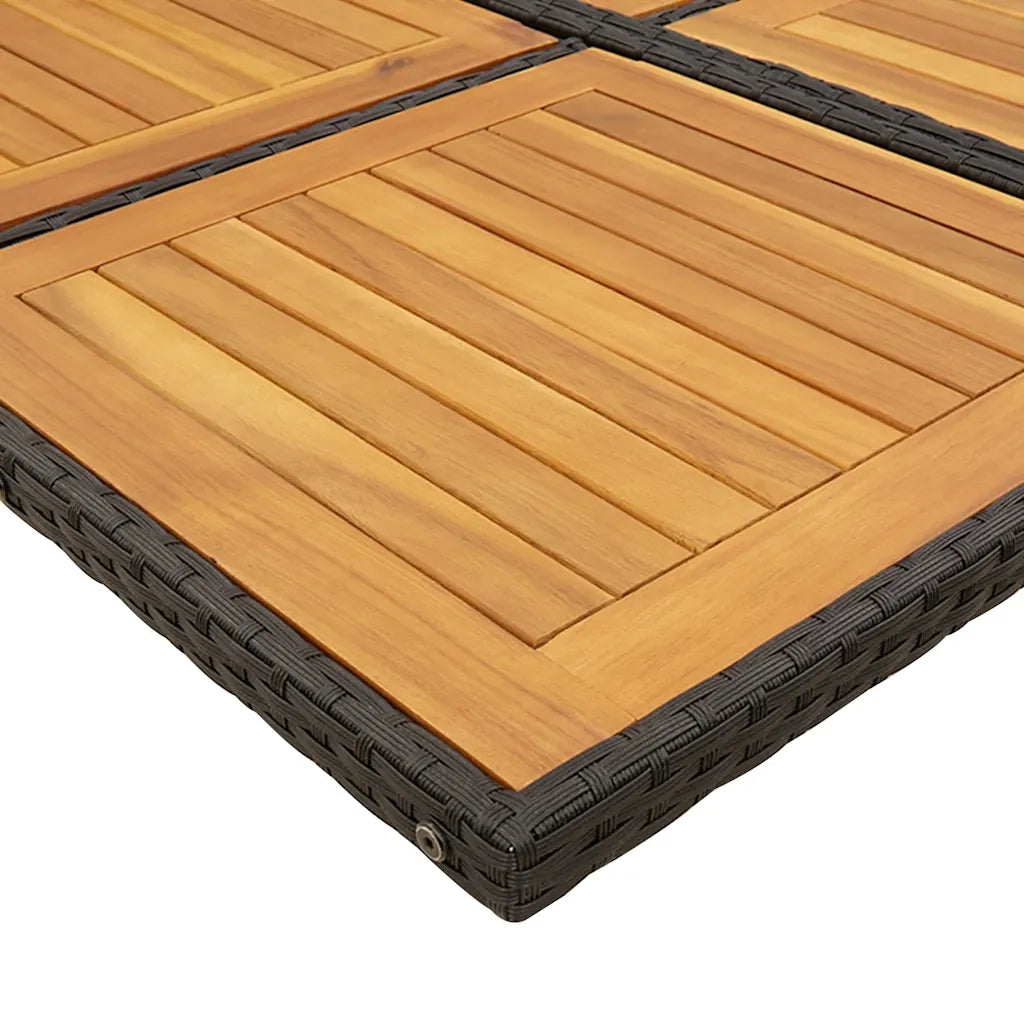 Set da Pranzo da Giardino 11 pz con Cuscini in Polyrattan Nero 3211335