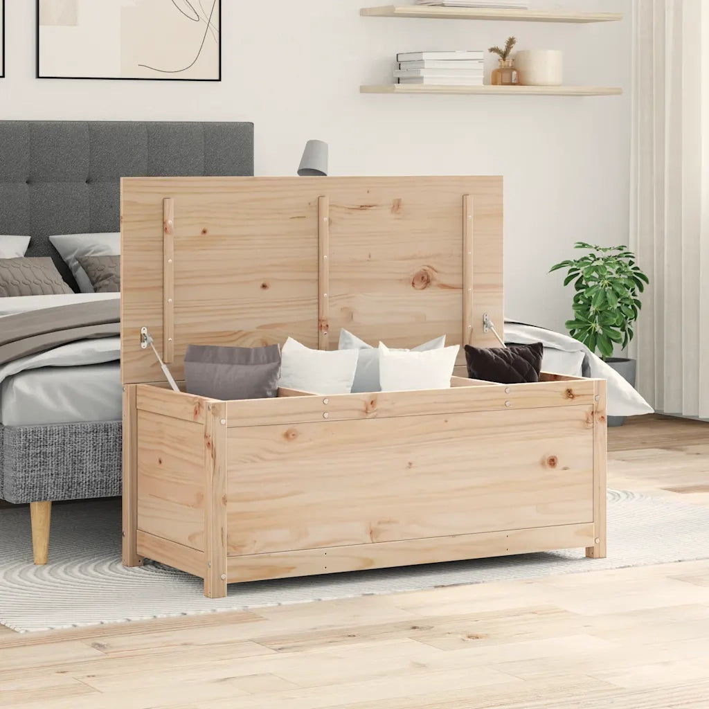 Contenitore Portaoggetti 110x50x45,5 cm Legno Massello Pino
