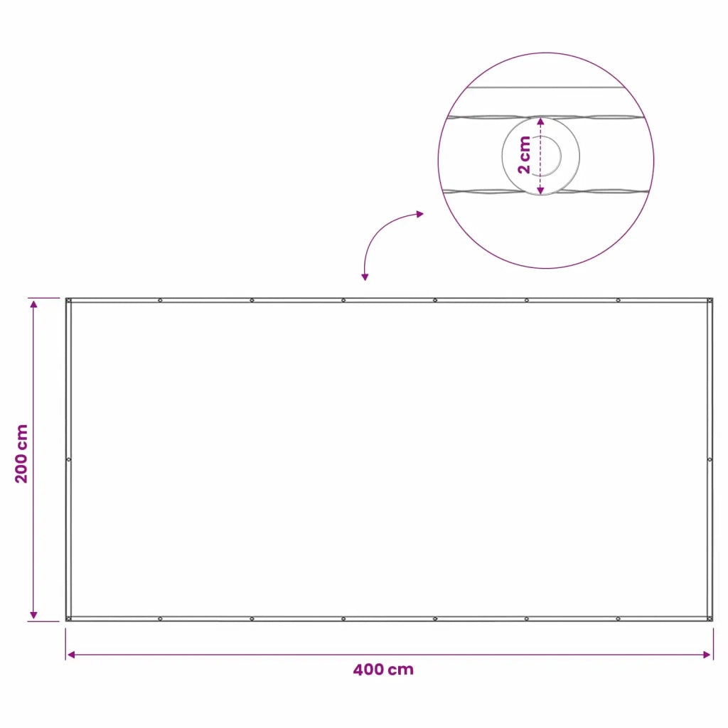 Schermo di Privacy per Balcone 200 x 400 cm 42036680