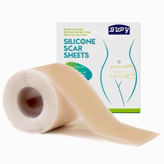 Pleisteri per cicatrici Professionale ad alta viscosità - Pleisteri per cicatrici - Trattamento e riduzione delle cicatrici - Per interventi chirurgici/acne - Dimensioni: 4cm x 150cm