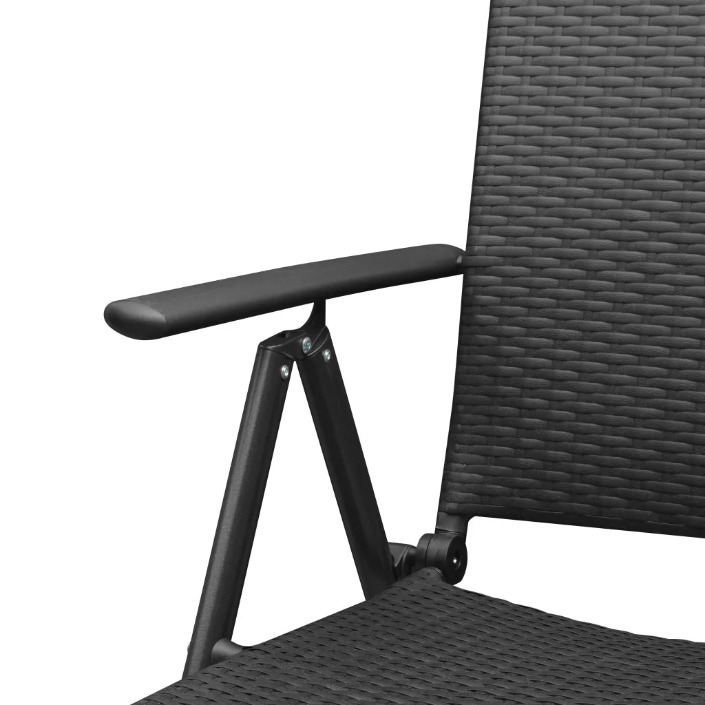 Set da Pranzo da Giardino 7 pz Nero e Marrone 3060056