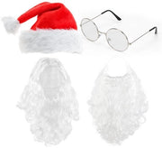 Costume da Babbo Natale con alta qualità dei materiali - Pizzo da Babbo Natale - Barba da Babbo Natale - Cappello da Babbo Natale - Occhiali - Design classico - Outfit da Babbo Natale