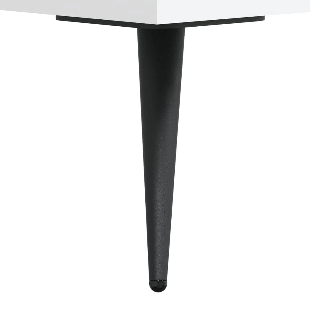 Scrivania tavolo postazione di lavoro mobile per computer studio 140 x 50 x 75 cm legno ingegnerizzato bianco 02_0023519