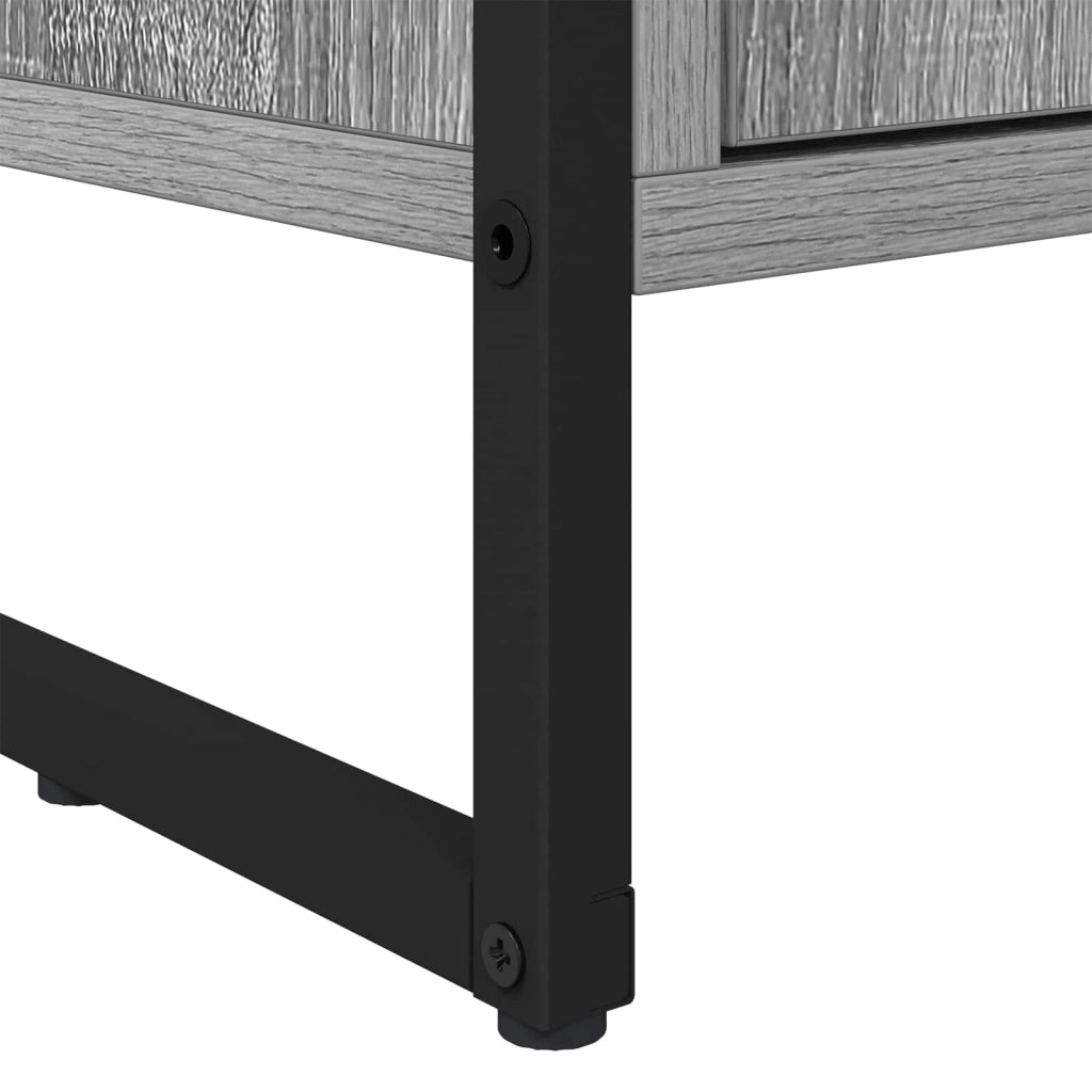 Set di 2 mobili alti rettangolari moderni con ante 79 x 36 x 200 cm in legno ingegnerizzato grigio Sonoma 02_0056106