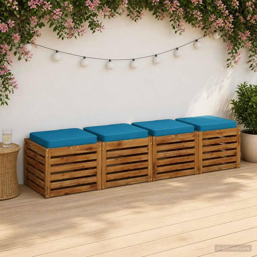 Cuscini per Sedia in 4 Pezzi VUGHT 4 pcs 100% Poliestere 946259