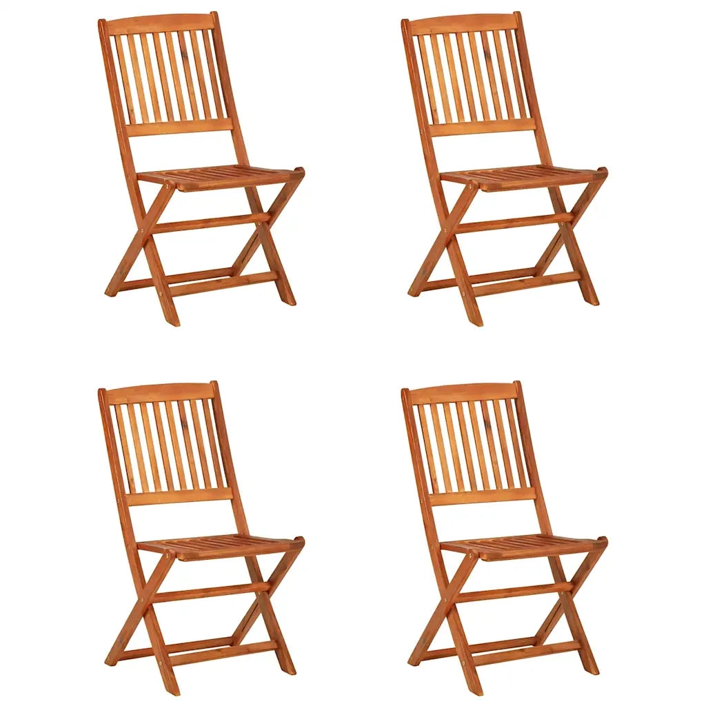 Set da pranzo da giardino da 5 pz in Legno Massello di Acacia 3086969