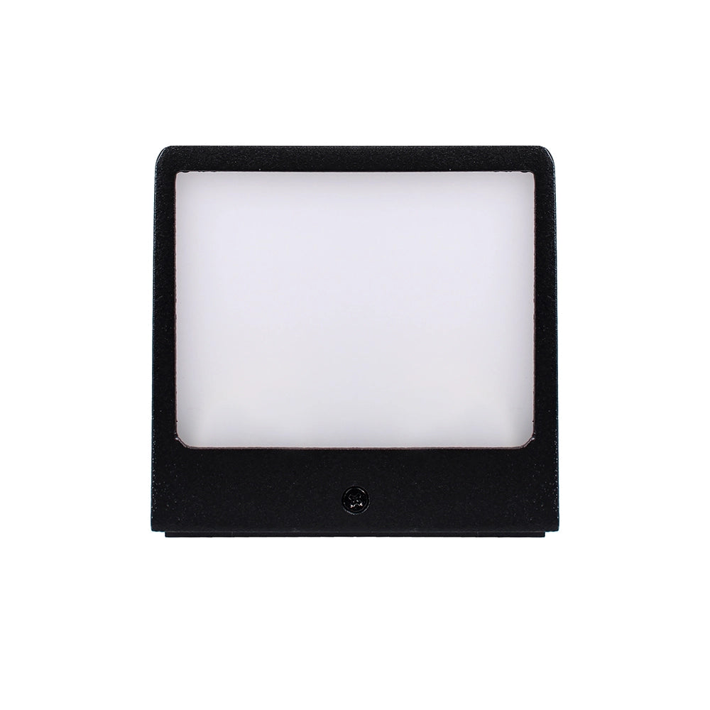 APPLIQUE LED CUBO IN ALLUMINIO NERO E PVC BIANCO LUCE NATURALE 4000K ILLUMINAZIONE MODERNA DA ESTERNO IP54 - DESIGN INNOVATIVO