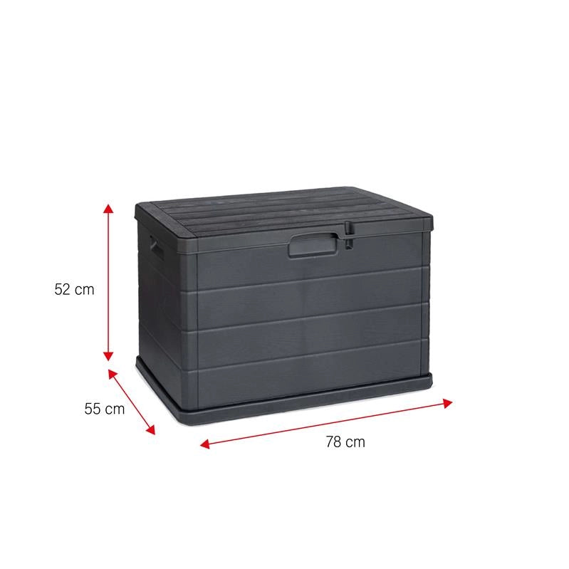 MAURY'S BAULE CASSAPANCA 170 LT DA ESTERNO IN RESINA 78LX55PX52H CM ANTRACITE