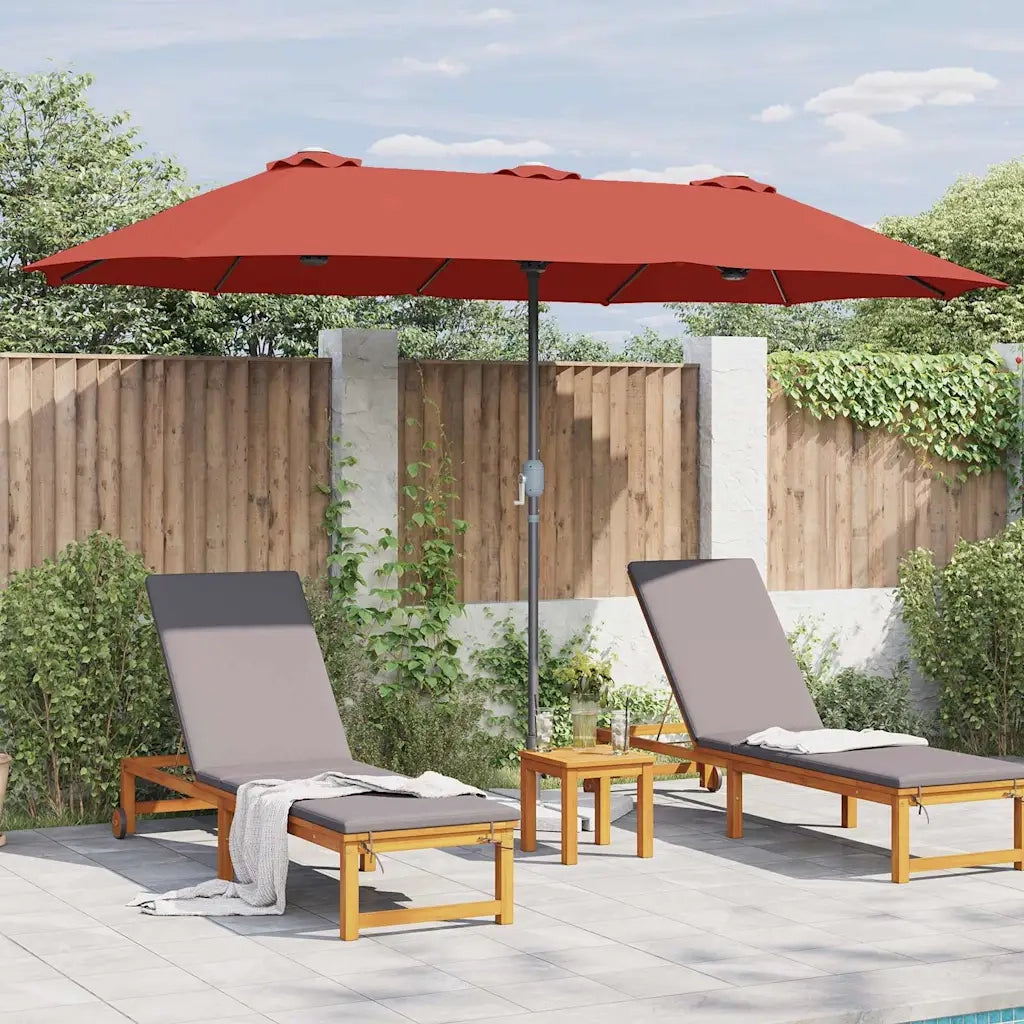 Ombrello | Parasol da giardino Terracotta 370 x 197 x 239 cm