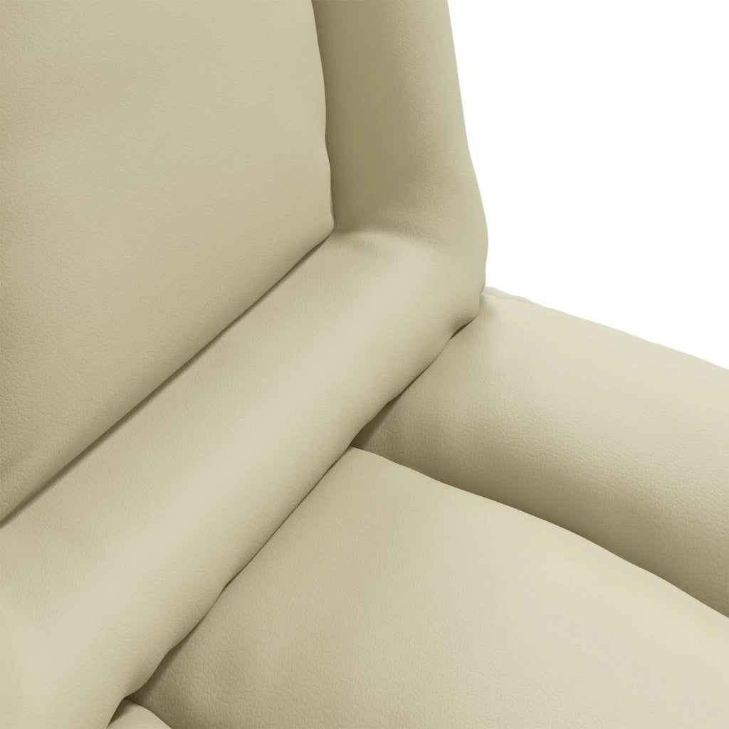 Sedia da Pavimento Crema 55 x 61 x 70 cm Pelle Sintetica 42028183