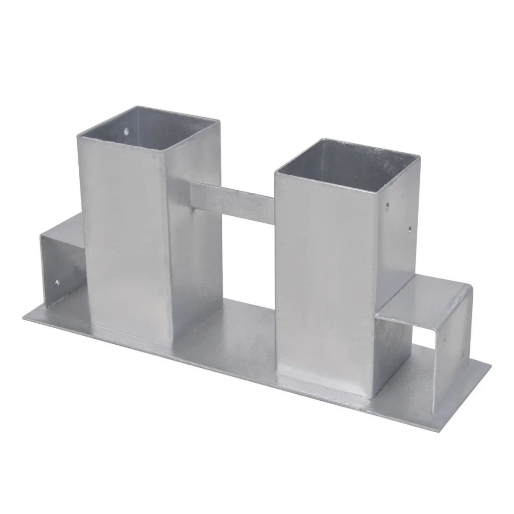 Set Supporti per Legna da Ardere 4 pz in Acciaio Argento 41925