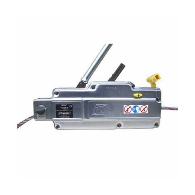 Tractel T532 Paranco Tirfor Capacita' 3200 Kg Carico di Rottura 16000 Kg Cavo 16,3 mm non Incluso Leva 65-115 cm Dimensioni 620x355x130 mm Peso 24,0 Kg colore Nero