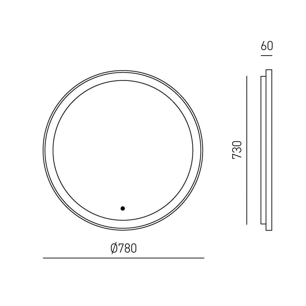 KRIZIA A/M - Applique Led 30W Dimmerabile con Specchio, Touch CCT 3000K-4000K, Antiappannamento, Finitura Bianco Satinato - Gealuce