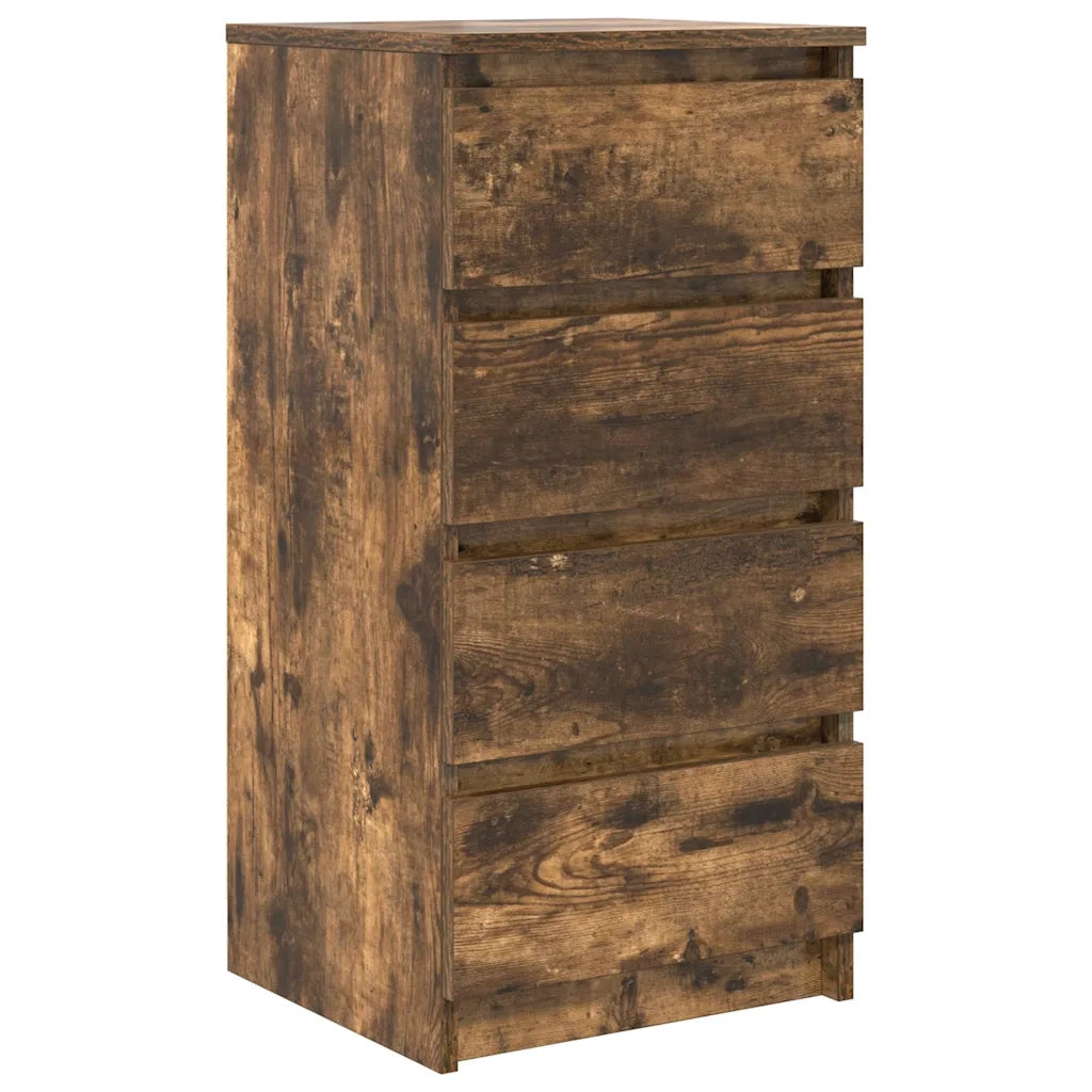 Credenza Rovere Fumo 37,5x35x76 cm in Legno Multistrato 861755