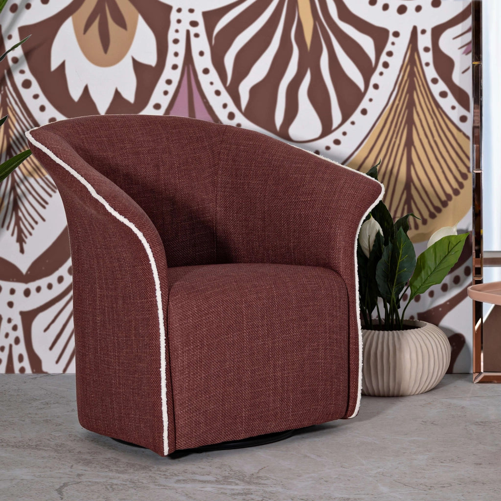 Poltroncina Toamas, Poltrona Base Girevole, 84x66x80h cm Rosso