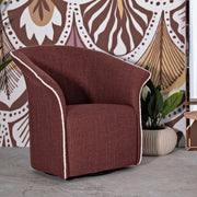 Poltroncina Toamas, Poltrona Base Girevole, 84x66x80h cm Rosso