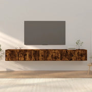 Mobili Porta TV a Parete 3 pz Rovere Fumo 100x34,5x40 cm 3188379