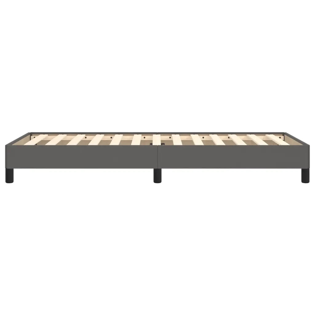 Letto singolo | Letto per adulti | Giroletto Grigio 90x200 cm in Similpelle